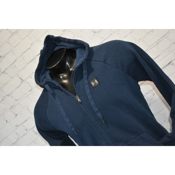Under Armour Hoodie Mens Size Large Loose Blue Performance Full Zip Jacket - Picture 1 of 5